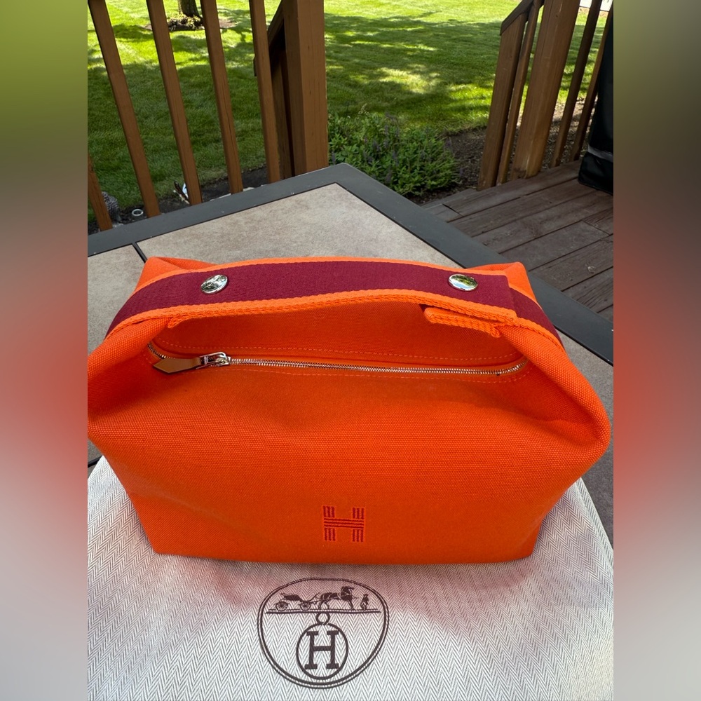 Hermes Bride-a-Brac case, large model Orange Feu